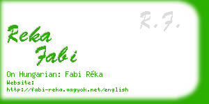 reka fabi business card